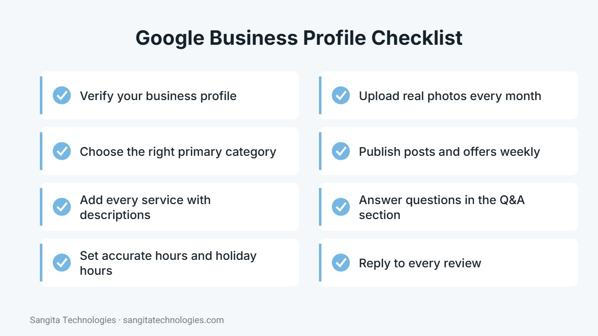 Google Business Profile optimization checklist
