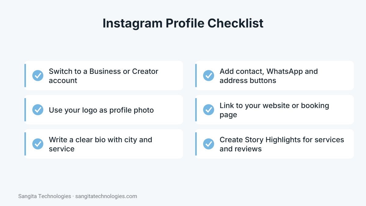 Instagram business profile checklist