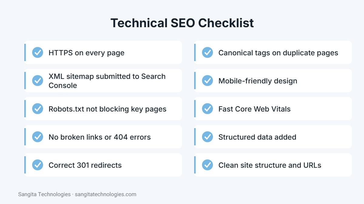 Technical SEO checklist